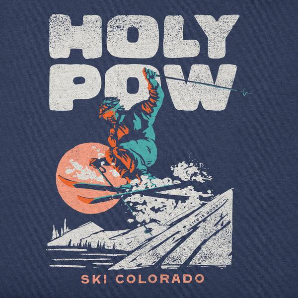 Life Is Good Kids Holy Pow Ski Colorado Long Sleeve Crusher Tee