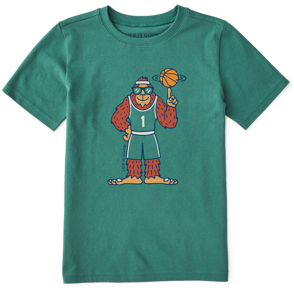 life is good Kids Hoopin' Bigfoot Short Sleeve Crusher Tee