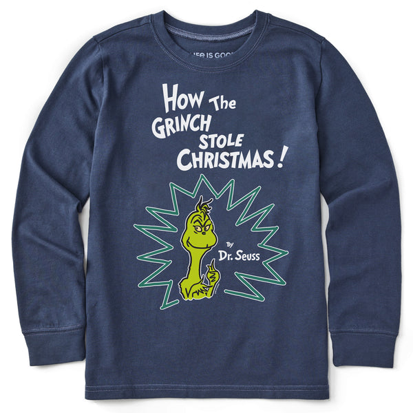 life is good Kids How the Grinch Stole Christmas Long Sleeve Crusher Tee
