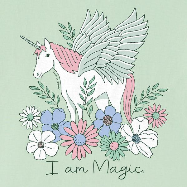 Life Is Good Kids I Am Magic Unicorn Pegasus Short Sleeve Crusher Tee