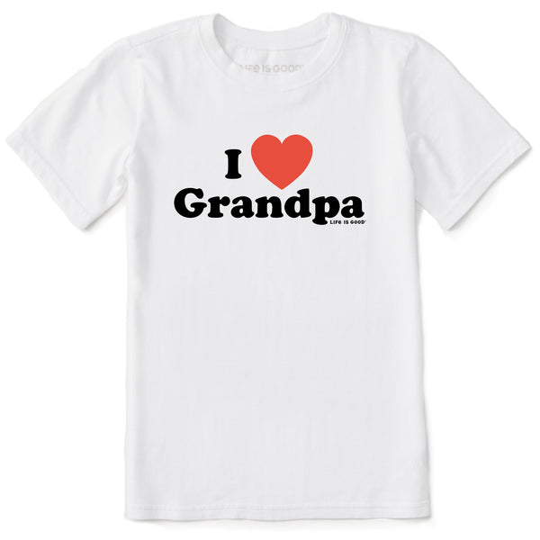 life is good Kids I Heart Grandpa Short Sleeve Crusher Tee