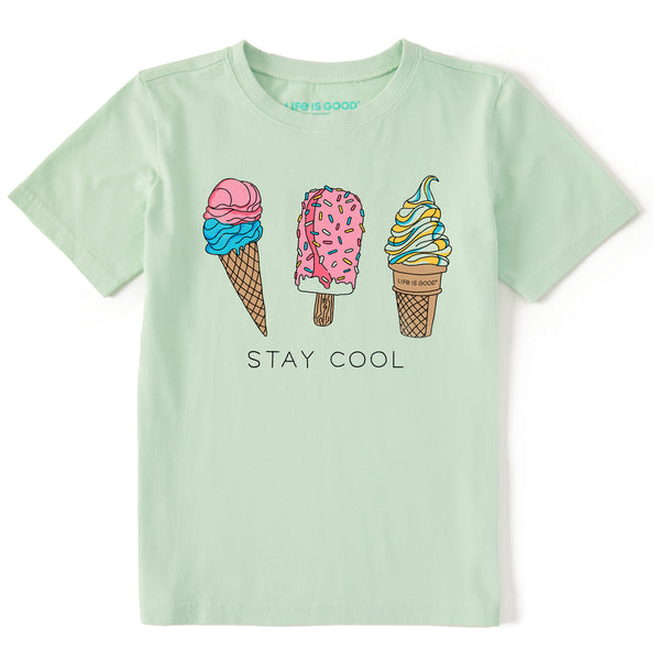 Life Is Good Kids Ice Cream Trio Stay Cool Short Sleeve Crusher Tee