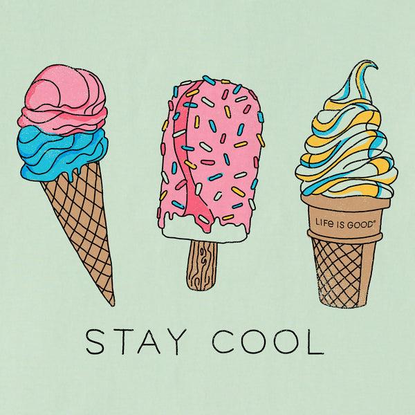 Life Is Good Kids Ice Cream Trio Stay Cool Short Sleeve Crusher Tee