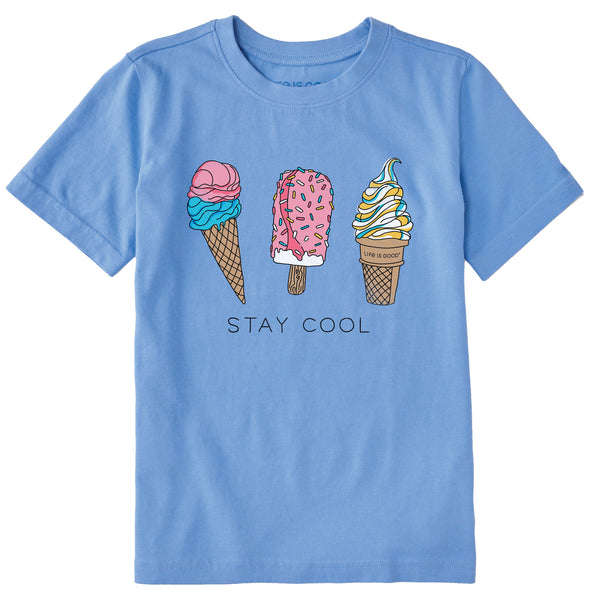 life is good Kids Ice Cream Trio Stay Cool Short Sleeve Crusher Tee