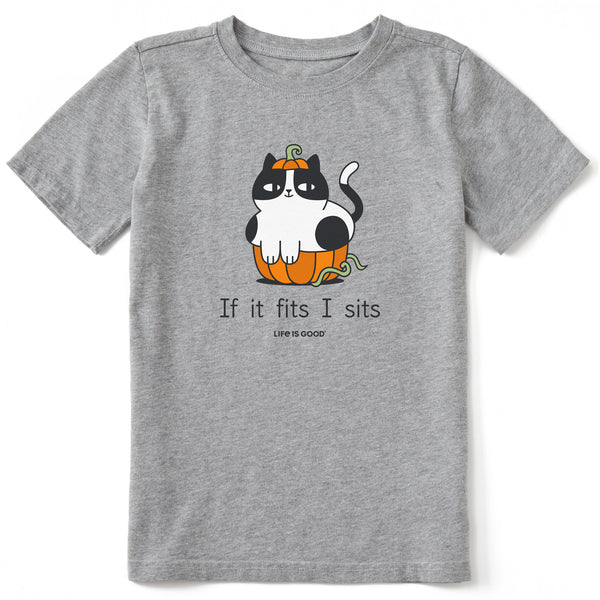 life is good Kids If it fits I sits Short Sleeve Crusher Tee