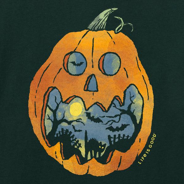 Life Is Good Kids Jack O Lantern Scene Short Sleeve Crusher Tee