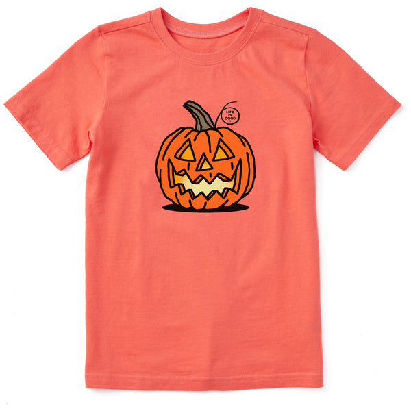 Life Is Good Kids Jack O'Lantern Short Sleeve Crusher Tee