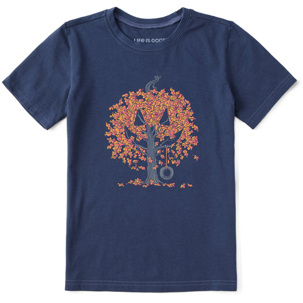 life is good Kids Jack O Lantern Tree Short Sleeve Crusher Tee