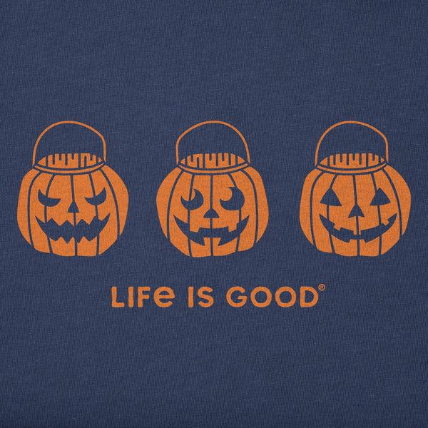 Life Is Good Kids Jack O Lantern Trio Long Sleeve Crusher Tee