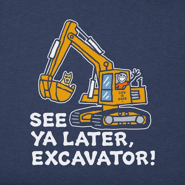 Life Is Good Kids Jake And Rocket Excavator Long Sleeve Crusher Tee