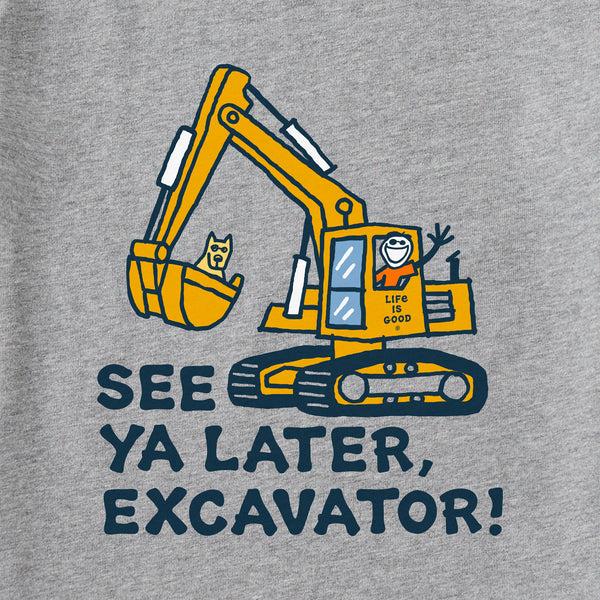 Life Is Good Kids Jake And Rocket Excavator Long Sleeve Crusher Tee