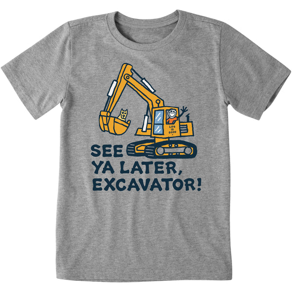 Life Is Good Kids Jake And Rocket Excavator Short Sleeve Crusher Tee