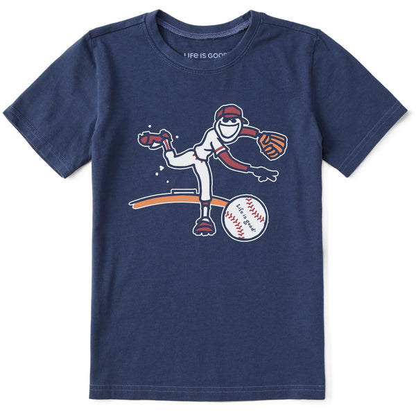 Life Is Good Kids Jake Baseball Short Sleeve Crusher Tee