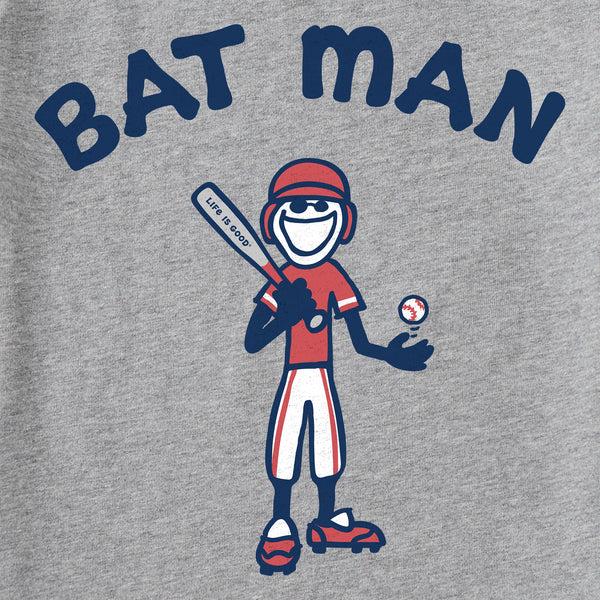 Life Is Good Kids Jake Bat Man Short Sleeve Crusher Tee