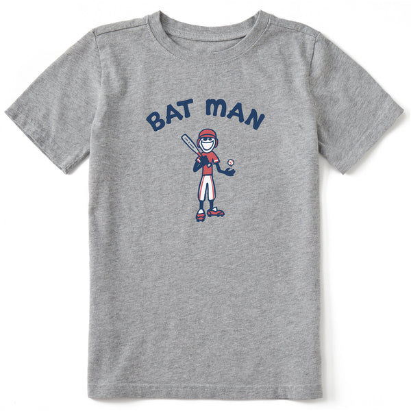 life is good Kids Jake Bat Man Short Sleeve Crusher Tee