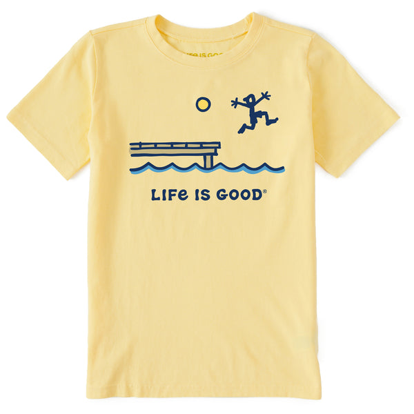 life is good Kids Jake Dock Jump Short Sleeve Crusher Tee