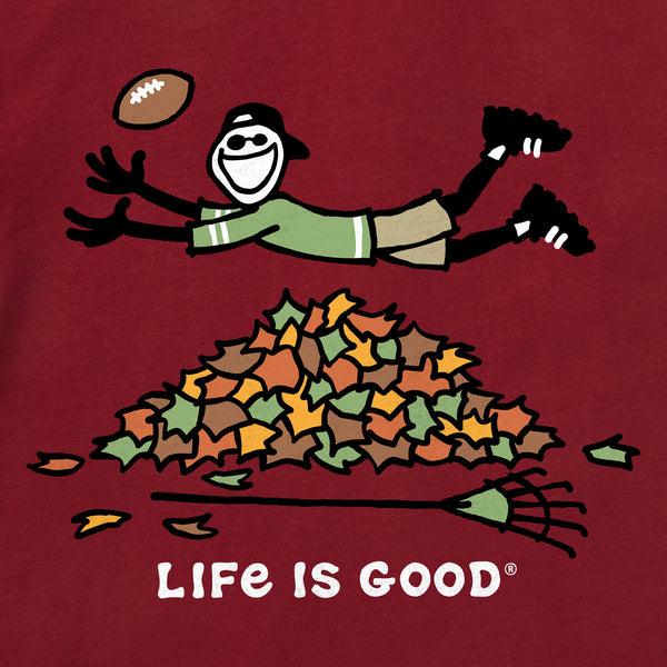 Life Is Good Kids Jake Rake Football Long Sleeve Crusher Tee