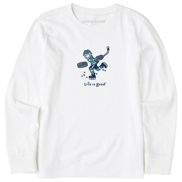 life is good Kids Jake Slap Shot Long Sleeve Crusher Tee