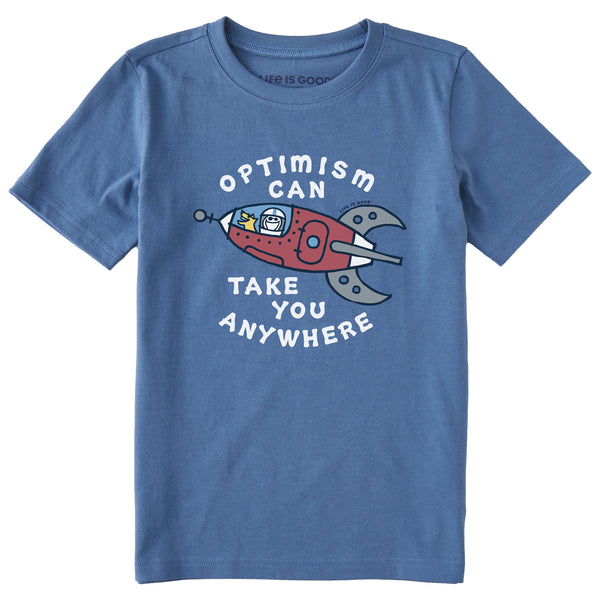 life is good Kids Jake u0026 Rocket Optimism Spaceship Short Sleeve Crusher Tee