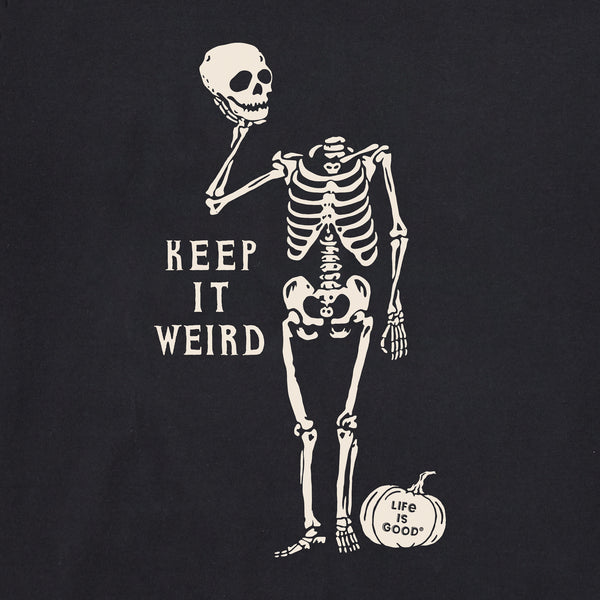 Life Is Good Kids Keep It Weird Skeleton Long Sleeve Crusher Tee