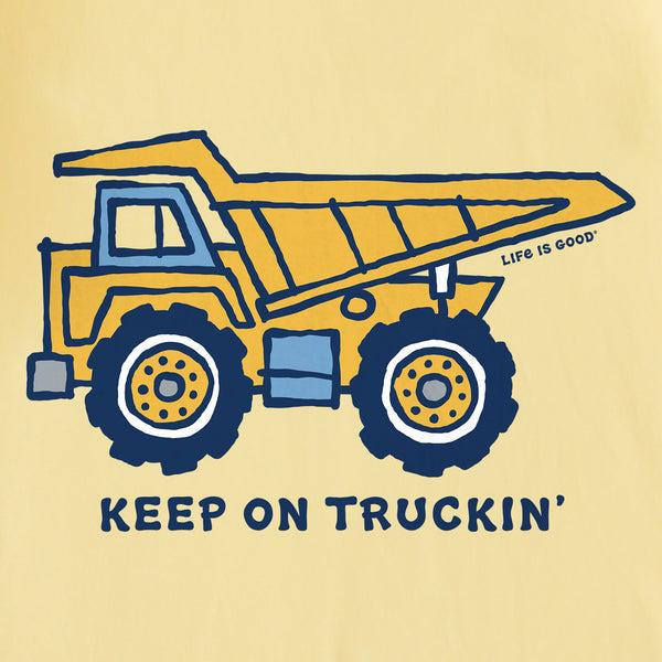 Life Is Good Kids Keep On Truckin Dump Truck Short Sleeve Crusher Tee