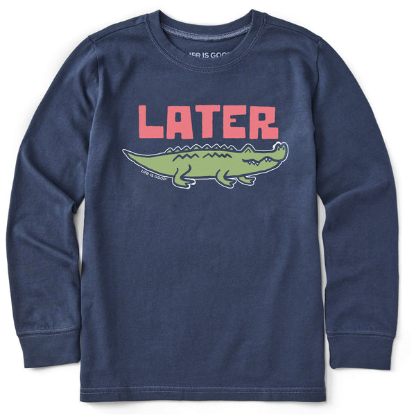 Life Is Good Kids Later Gator Long Sleeve Crusher Tee
