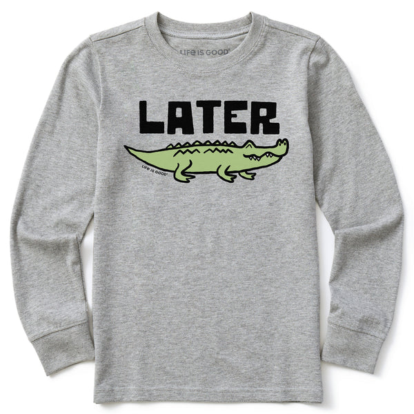 life is good Kids Later Gator Long Sleeve Crusher Tee