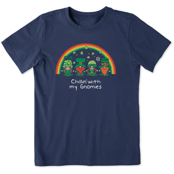 life is good Kids Leprechaun Rainbow Gnomes Short Sleeve Crusher Tee