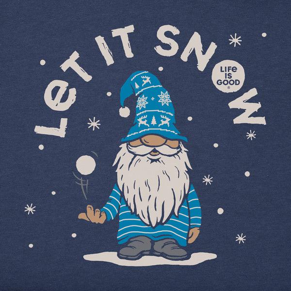 Life Is Good Kids Let It Snow Gnome Long Sleeve Crusher Tee