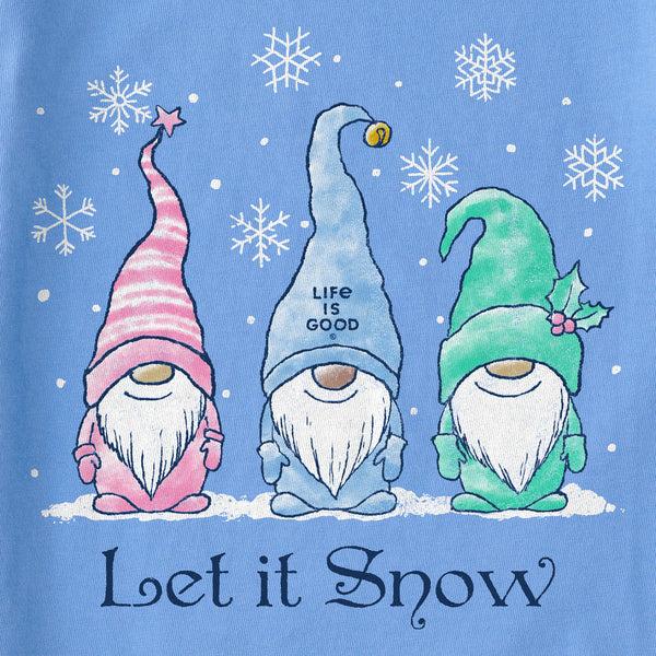 Life Is Good Kids Let It Snow Gnomes Long Sleeve Crusher Tee