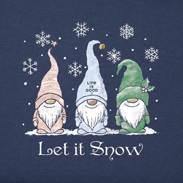 Life Is Good Kids Let It Snow Gnomes Long Sleeve Crusher Tee