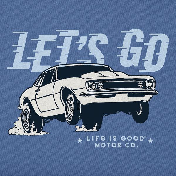 Life Is Good Kids Let's Go Drag Race Car Short Sleeve Crusher Tee