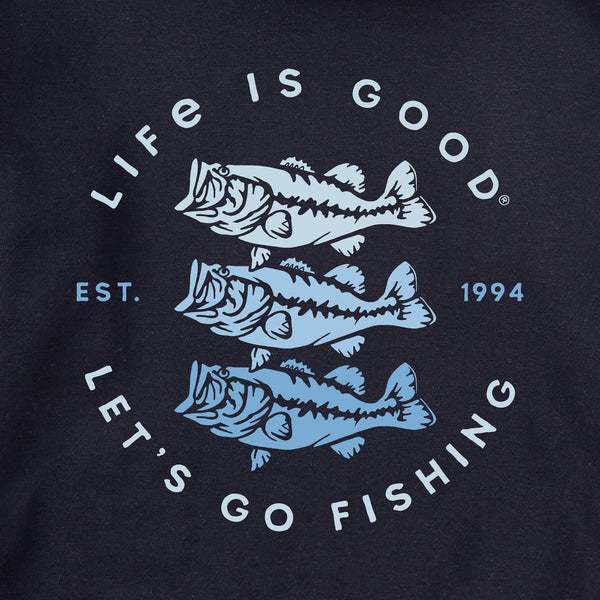 Life Is Good Kids Let's Go Fishing Trio Every Wear Hoodie Sweatshirt