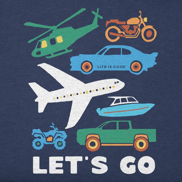 Life Is Good Kids Let's Go Vehicles Short Sleeve Crusher Tee