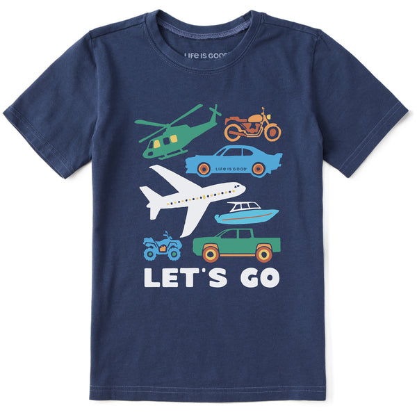life is good Kids Let's Go Vehicles Short Sleeve Crusher Tee