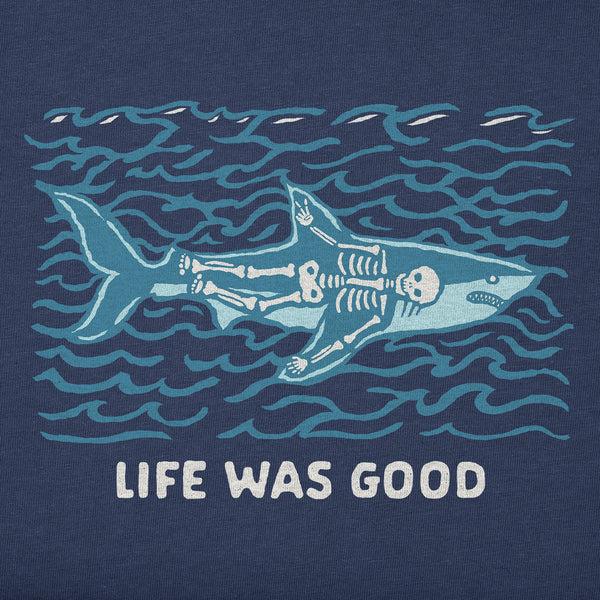 Life Is Good Kids Life Was Good Shark Short Sleeve Crusher Tee