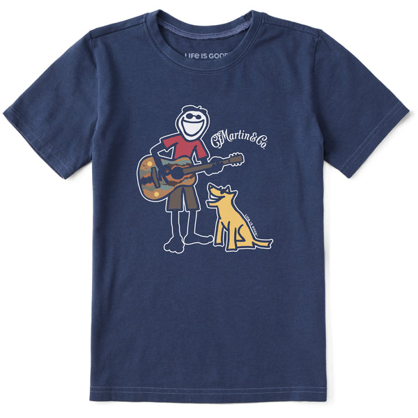 life is good Kids Martin Jake u0026 Rocket Guitar Short Sleeve Crusher Tee