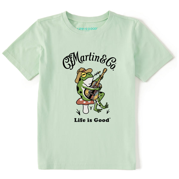 life is good Kids Martin u0026 Co. Frog Guitar Short Sleeve Crusher Tee