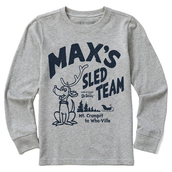 life is good Kids Max's Sled Team Long Sleeve Crusher Tee