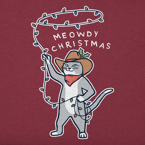 Life Is Good Kids Meowdy Christmas Lights Short Sleeve Crusher Tee
