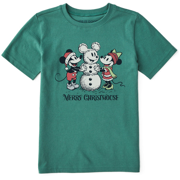 life is good Kids Merry Christmouse Short Sleeve Crusher Tee