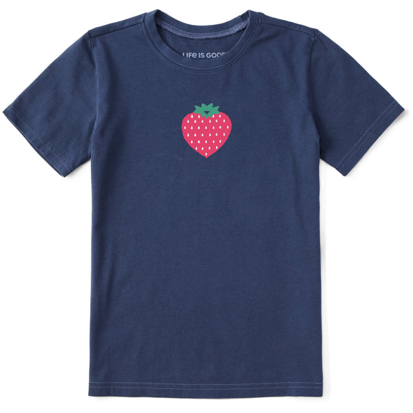 life is good Kids Mini Strawberry Heart Short Sleeve Crusher Tee