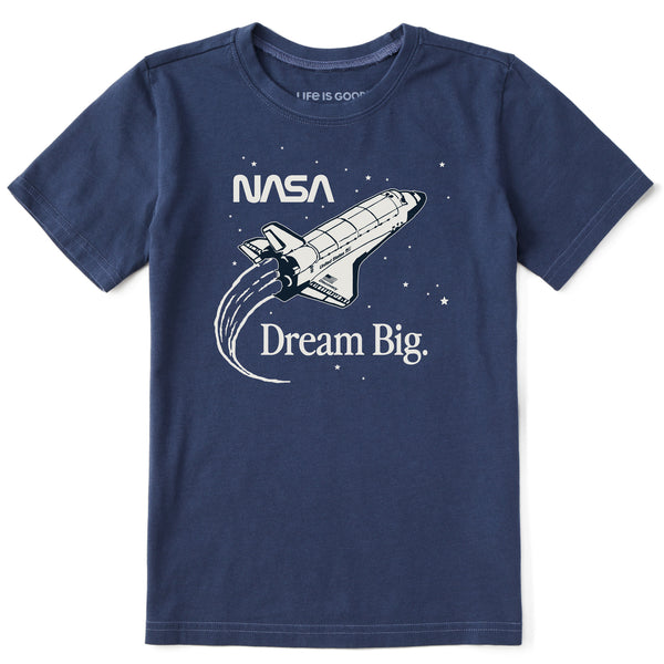 life is good Kids NASA Dream Big Short Sleeve Crusher Tee