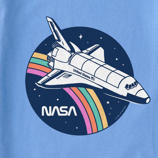 Life Is Good Kids NASA Rainbow Shuttle Short Sleeve Crusher Tee