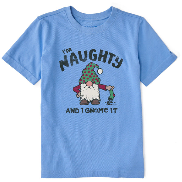 life is good Kids Naughty Gnome Short Sleeve Crusher Tee