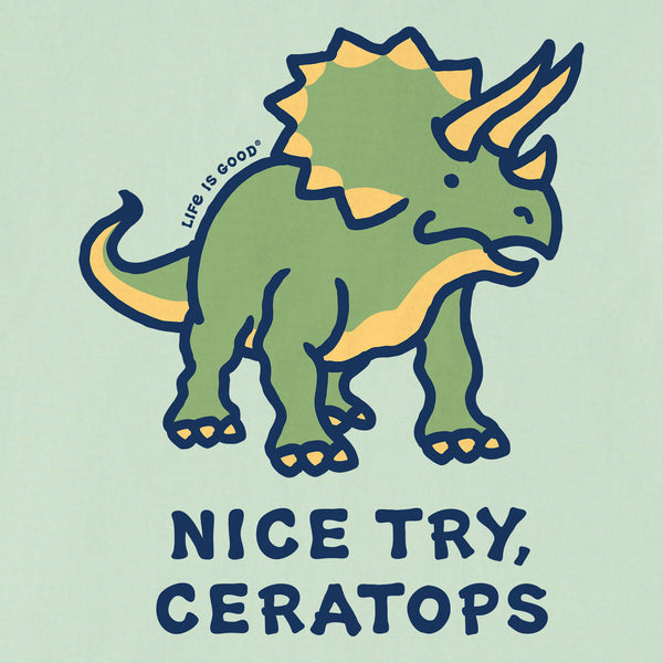 Life Is Good Kids Nice Try Ceratops Short Sleeve Crusher Tee