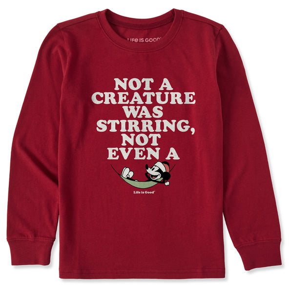 life is good Kids Not a Creature Stirring Willie Long Sleeve Crusher Tee