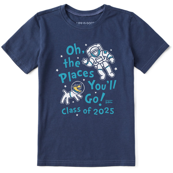 life is good Kids Oh the Places You'll Go in Space 2025 Short Sleeve Crusher Tee