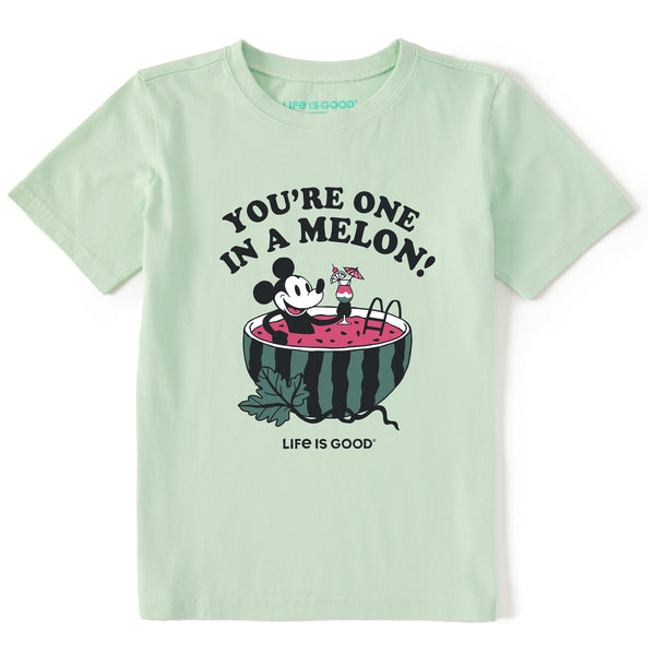 life is good Kids One in a Melon Steamboat Willie Short Sleeve Crusher Tee