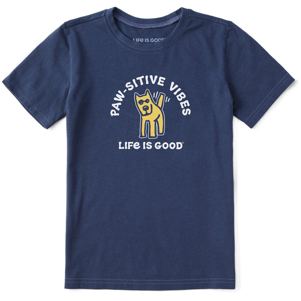 life is good Kids Paw-sitive Vibes Short Sleeve Crusher Tee